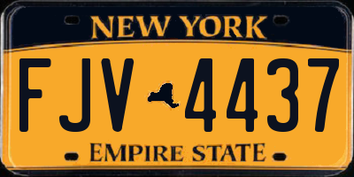 NY license plate FJV4437