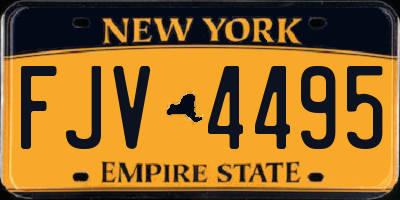 NY license plate FJV4495