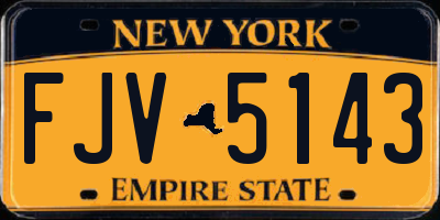 NY license plate FJV5143
