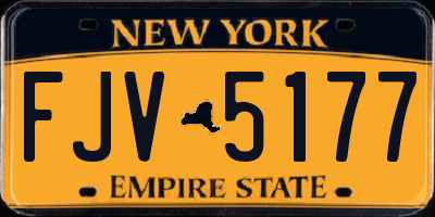 NY license plate FJV5177