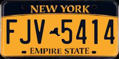 NY license plate FJV5414
