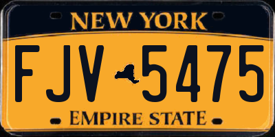 NY license plate FJV5475