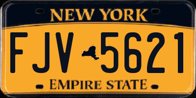 NY license plate FJV5621