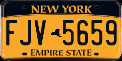 NY license plate FJV5659