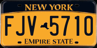 NY license plate FJV5710