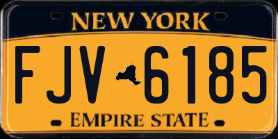 NY license plate FJV6185