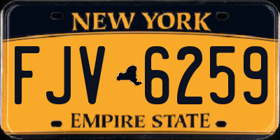 NY license plate FJV6259