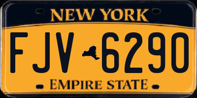 NY license plate FJV6290