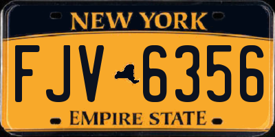 NY license plate FJV6356