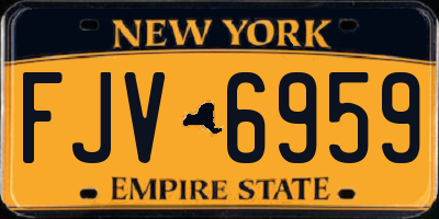 NY license plate FJV6959