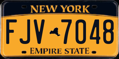 NY license plate FJV7048