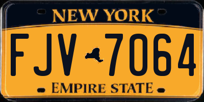 NY license plate FJV7064