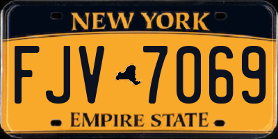 NY license plate FJV7069