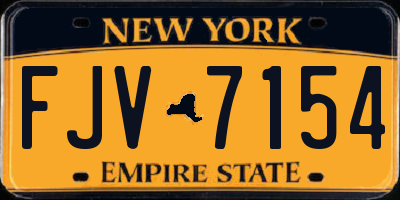 NY license plate FJV7154