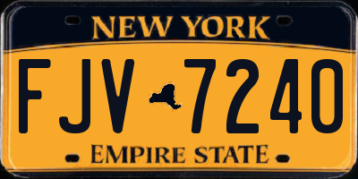 NY license plate FJV7240