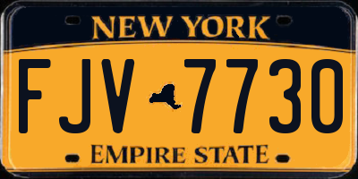 NY license plate FJV7730