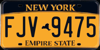 NY license plate FJV9475