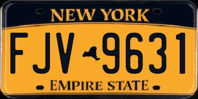 NY license plate FJV9631