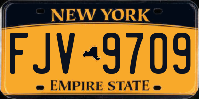 NY license plate FJV9709