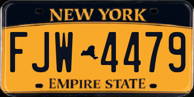 NY license plate FJW4479