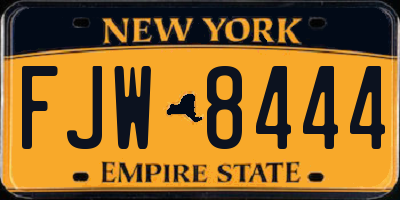 NY license plate FJW8444