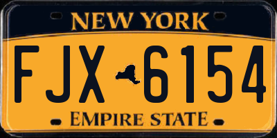 NY license plate FJX6154