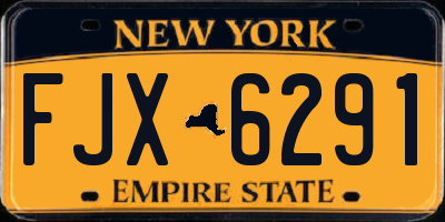 NY license plate FJX6291