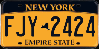 NY license plate FJY2424