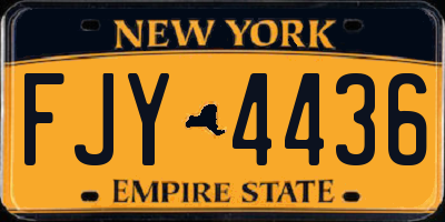 NY license plate FJY4436