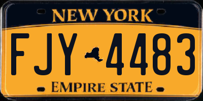 NY license plate FJY4483