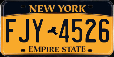 NY license plate FJY4526