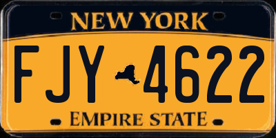 NY license plate FJY4622