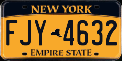NY license plate FJY4632