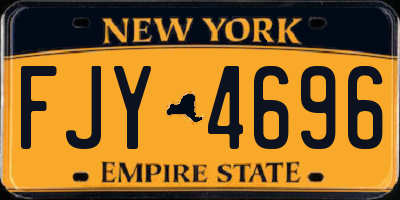 NY license plate FJY4696