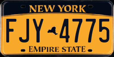 NY license plate FJY4775