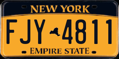 NY license plate FJY4811