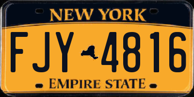 NY license plate FJY4816