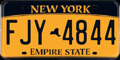 NY license plate FJY4844