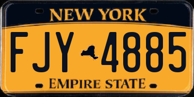 NY license plate FJY4885