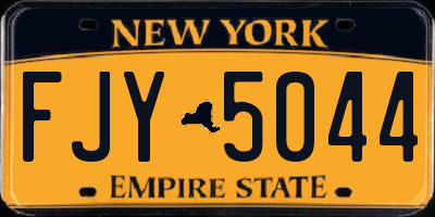 NY license plate FJY5044