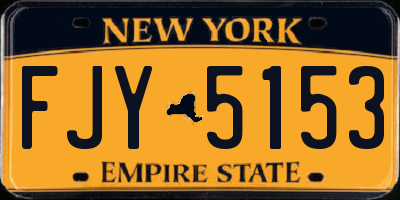 NY license plate FJY5153