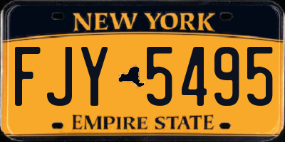 NY license plate FJY5495