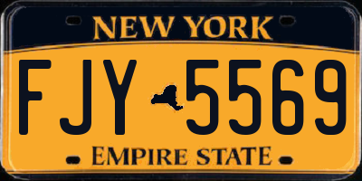 NY license plate FJY5569
