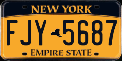 NY license plate FJY5687