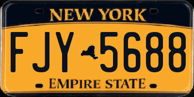 NY license plate FJY5688