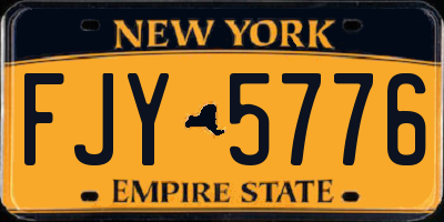 NY license plate FJY5776