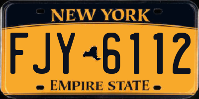 NY license plate FJY6112