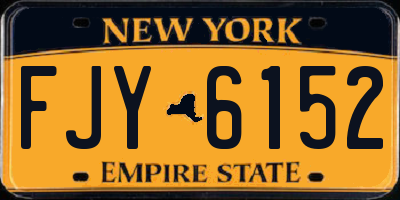 NY license plate FJY6152