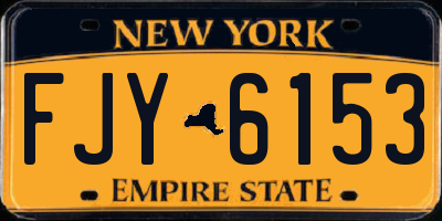 NY license plate FJY6153