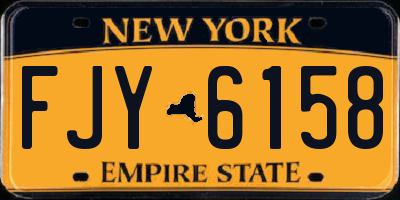 NY license plate FJY6158